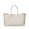 Bottega Veneta Horizontal tote in an orthogonal maxi weave 576828 Cream