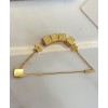 Dior Lucky Square Brooch Golden