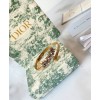 Dior White Crystal J adior Antique Gold-Finish Bangle Golden
