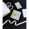 Dior White Resin Pearl Jadior Antique Gold-Finish Ear Cuff Golden