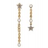 Dior White Crystal J Adior Antique Gold-Finish Earrings Golden