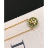 Dior Rose Des Vents Necklace 18k Yellow Gold Diamond And Malachite Green