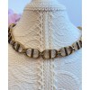 Dior 30 Montaigne Chain Link Choker Necklace Golden