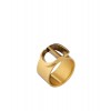 Dior 30 Montaigne Antique Gold-Finish Cd Ring Golden