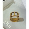 Dior 30 Montaigne Antique Gold-Finish Cd Ring Golden