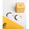 Fendi Transparent plexiglass earrings Orange