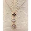 Louis Vuitton Color Blossom Lariat Necklace Pink Gold White Mother-Of-Pearl And Diamond Red