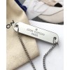 Louis Vuitton Pin Lock Necklace Chain Black