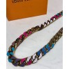 Louis Vuitton Chain Links Patches Necklace Polychrome