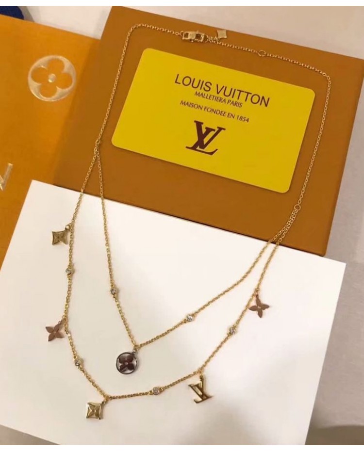 Louis Vuitton Idylle Blossom Charms Necklace 3 Golds And Diamonds
