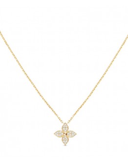 Louis Vuitton Star Blossom Pendant Pink Gold And Diamonds Golden