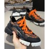 Dior Ochre D-Connect Fireworks Neoprene Sneaker Orange
