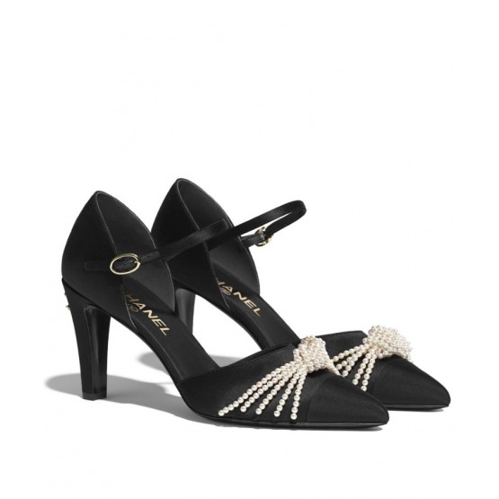 C-C Women Pumps With Straps Black