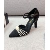 C-C Women Pumps With Straps Black