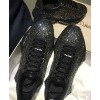 Jimmy Choo Diamond/F embellished leather sneakers