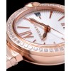 Bvlgari Lvcea Rose Gold Case With Diamonds Automatic Watch White