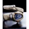 Bvlgari Serpenti 18ct pink-gold and stainless steel watch Blue
