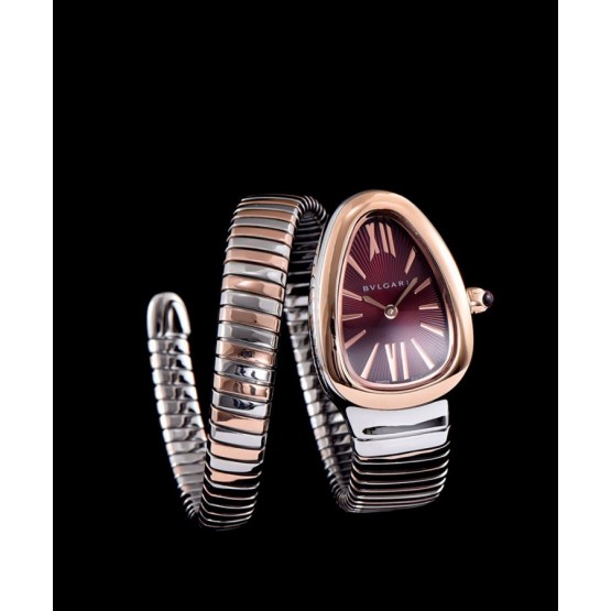 Bvlgari 18ct pink-gold and stainless steel watch Henna