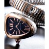Bvlgari 18ct pink-gold and stainless steel watch Black