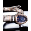 Bvlgari 18-carat pink-gold and steel watch Blue