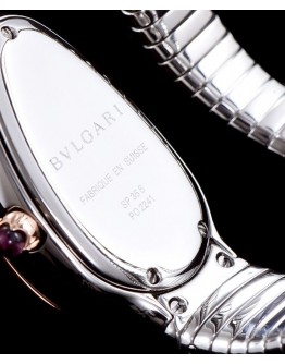 Bvlgari 18-carat pink-gold and steel watch Henna