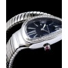 Bvlgari sliver tone stainless steel and diamond watch Black
