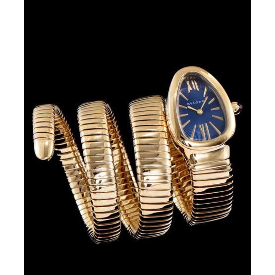 Bvlgari full gold stainless steel automatic watch for lady Blue