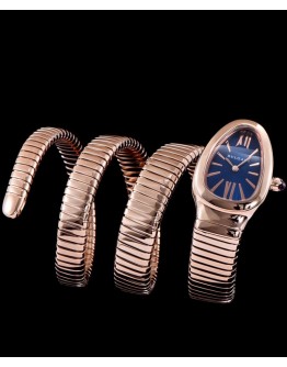 Bvlgari rose-gold stainless steel automatic watch for lady Blue