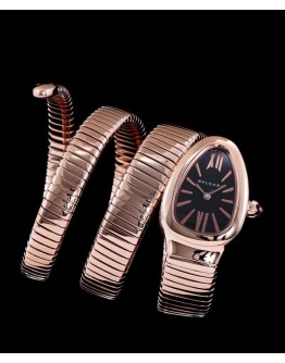 Bvlgari rose-gold stainless steel automatic watch for lady Black