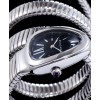 Bvlgari sliver tone stainless steel automatic watch Black