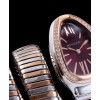 Bvlgari 35mm two tone stainless steel diamond watch Henna
