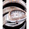 Bvlgari 35mm two tone stainless steel diamond watch White
