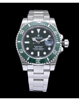 Rolex Stainless Steel Submariner Watch Green