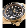 Rolex Gold Submariner Watch Black