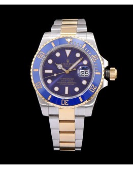 Rolex Gold Submariner Watch Blue