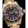 Rolex Ceramic Submariner Watch Full Gold Black