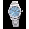 Rolex Rose Gold Automatic Watch Blue
