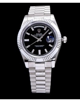 Rolex Rose Gold Automatic Watch Black