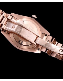 Rolex Men s Stainless Steel Watch With Diamond Light Coffee