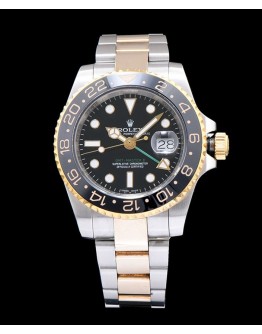 Rolex GMT Master Black Bezel Watches Golden