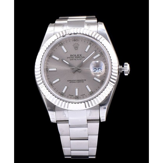 Rolex Datejust Watches with luminous hour markers Silver