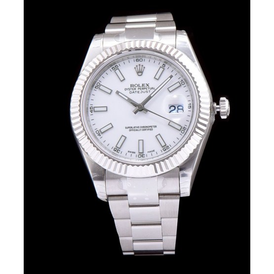 Rolex Datejust Watches with luminous hour markers White